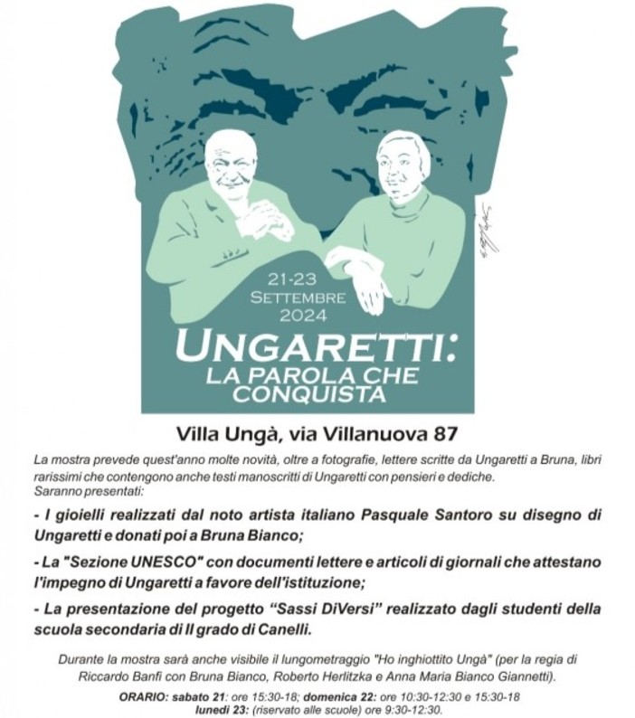 Canelli inaugura la mostra: Ungaretti, “La parola che conquista”