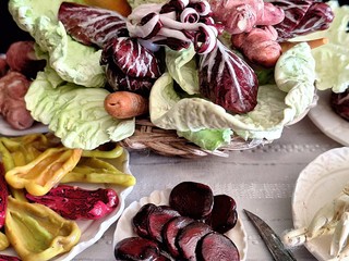 Verdure da bagna cauda nel Presepe di Vezzolano