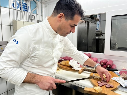 Pasquale Palamaro durante il press tour al Marificio