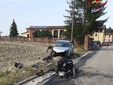 L'auto coinvolta nell'incidente di Tonco