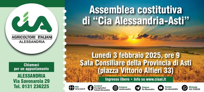 Sta per nascere la Cia Alessandria-Asti: un nuovo capitolo per l'agricoltura piemontese