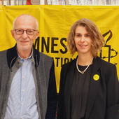 Riccardo Noury e Simona Franzino