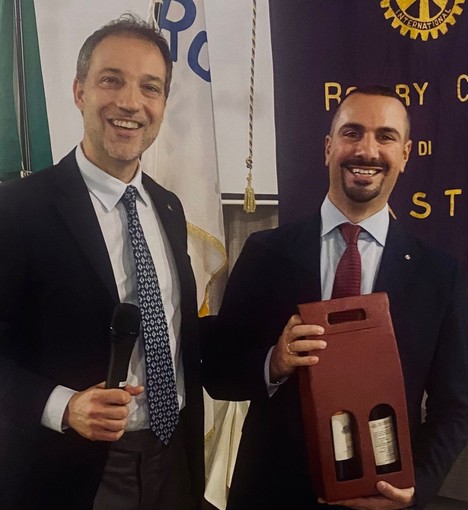 Il presidente Rotary Bazzano con Valerio Brescia