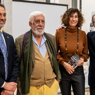 Alberto Bazzano, presidente del Rotary, Carlo Panella, Roberta Bellesini e il presidente dell'associazione Italia - Israele Luigi Florio