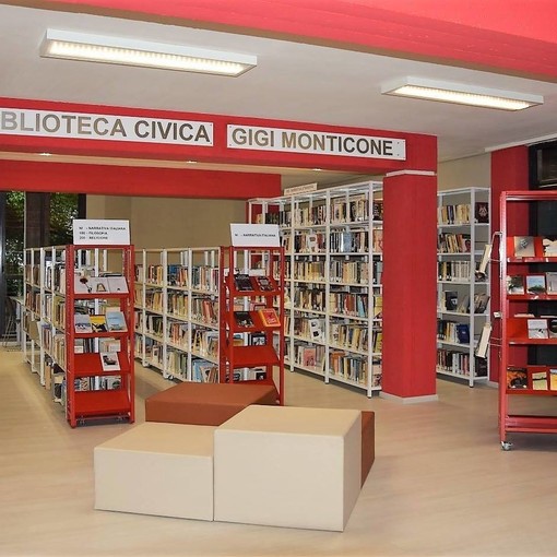 Uno dei locali della Biblioteca Monticone