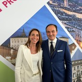 La vicepresidente e assessore all’Istruzione, Elena Chiorino e il  presidente della Regione Piemonte, Alberto Cirio