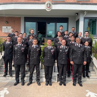 I nuovi carabinieri con il comandante Paolo Lando