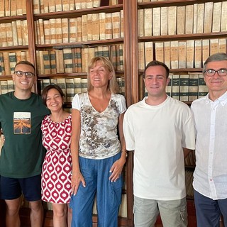 Gli amministratori Giovanni Pelazzo (consigliere), Katia Ascone (Consigliera), Annamaria Tosti (assessore), Alessandro Gallo (Cons.) e Mauro Stroppiana (vice sindaco)