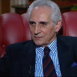 Dino Piana durante un'intervista di Piero Angela su RaiUno