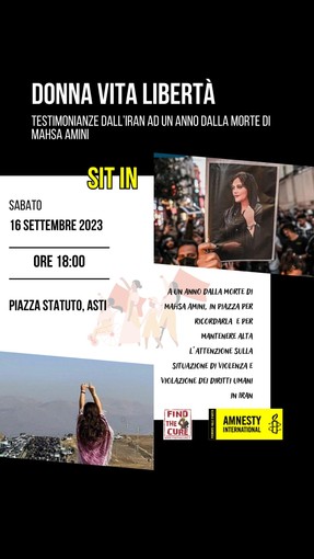 Anche ad Asti si manifesterà in piazza a sostegno della rivolta delle donne iraniane