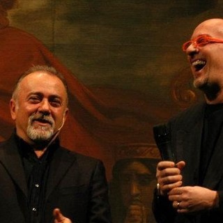 Massimo Cotto con l'amico Giorgio Faletti