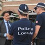 L'assessore Luigi Giacomini con la polizia locale