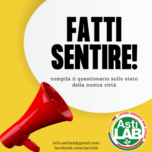 &quot;Asti bene in Comune&quot;: questionario dell'associazione culturale di partecipazione politica Asti Lab