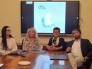 Miriana Cavallin e Antonella Cavallo dell'organizzazione, l'assessore alla Cultura Ausilia Quaglia, il sindaco di Nizza Monferrato Simone Nosenzo