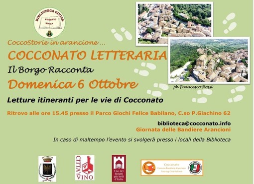 Domenica culturale a Cocconato, con letture itineranti nelle vie del paese