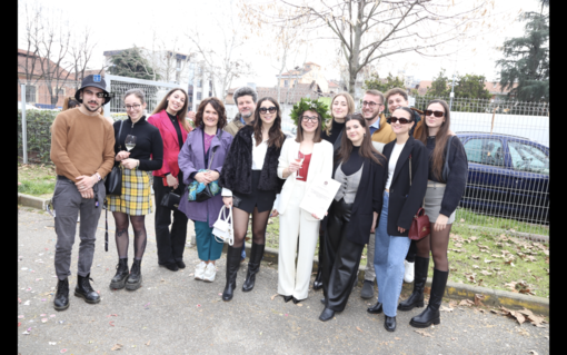 Il  gruppo del mattino all’uscita dall’aula magna