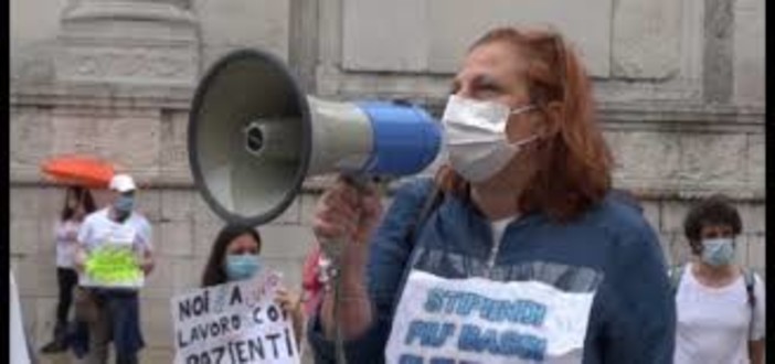 Una precedente manifestazione di protesta del Nursing Up