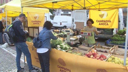 Il mercato contadino Coldiretti di piazza Statuto