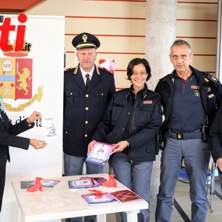 Un'immagine d'archivio della campagna antiviolenza della Polizia di Stato