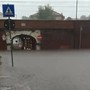 La zona di sottopasso al Mulino allagata per le piogge di questa mattina