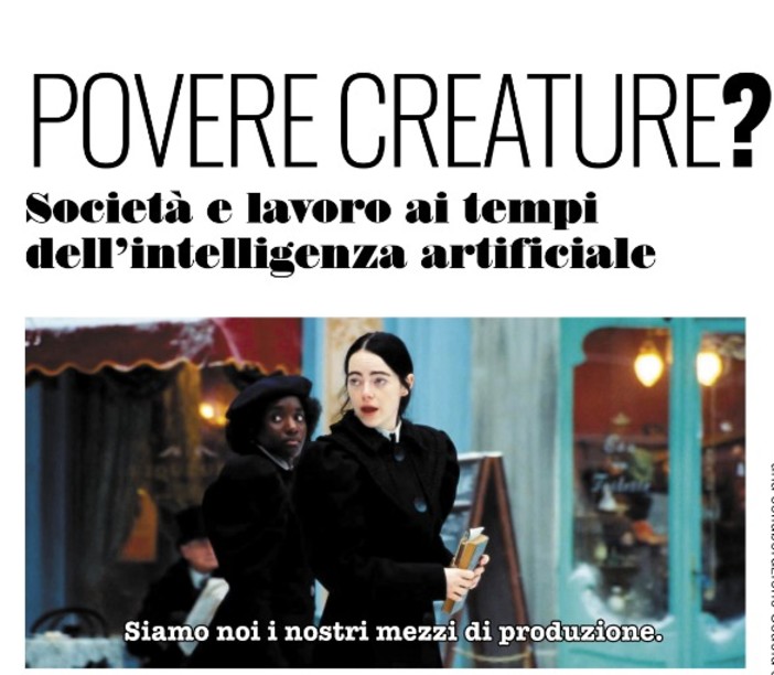 &quot;Povere creature: società e lavoro ai tempi dell'intelligenza artificiale&quot; alla Casa del popolo di Asti