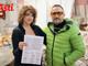 Silvia Medico, titolare del negozio Ricami d'arte e Fabio Forneris, titolare del negozio Effetti Ottici di corso Alfieri,  tra i promotori dell'iniziativa (Merphefoto)