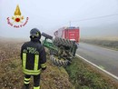 Trattore esce di strada a San Damiano: intervengono i vigili del fuoco