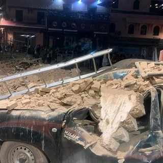 Un'immagine delle devastazioni di Marrakech (foto Marocco.org)