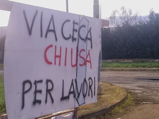 Il cantiere di via Ceca